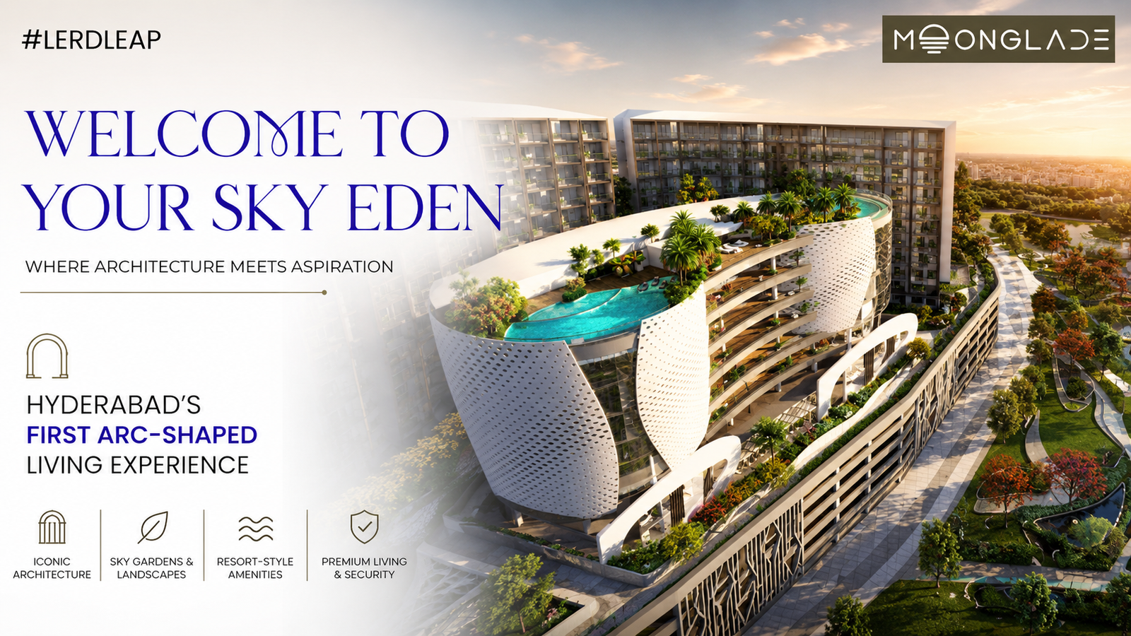 IRA Realty Moonglade curved luxury campaign creative